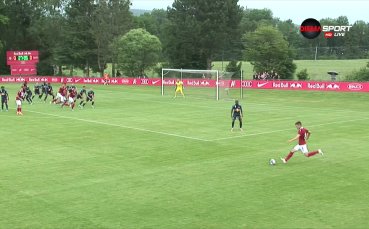 Центриране на Шопов от фал намери мрежата на РБ Залцбург