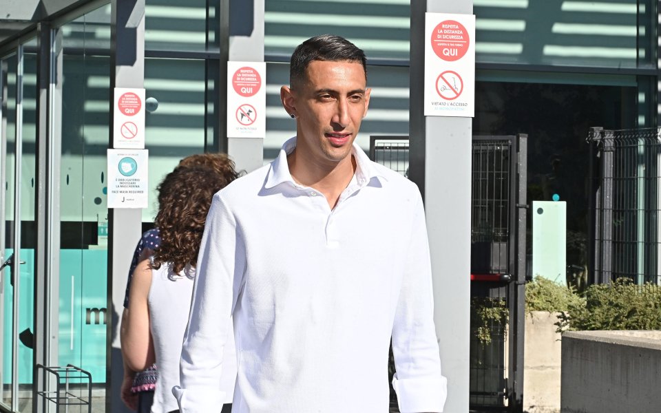 Анхел Ди Мария пристигна на базата на Ювентус в Торино, 08.07.2022 г.