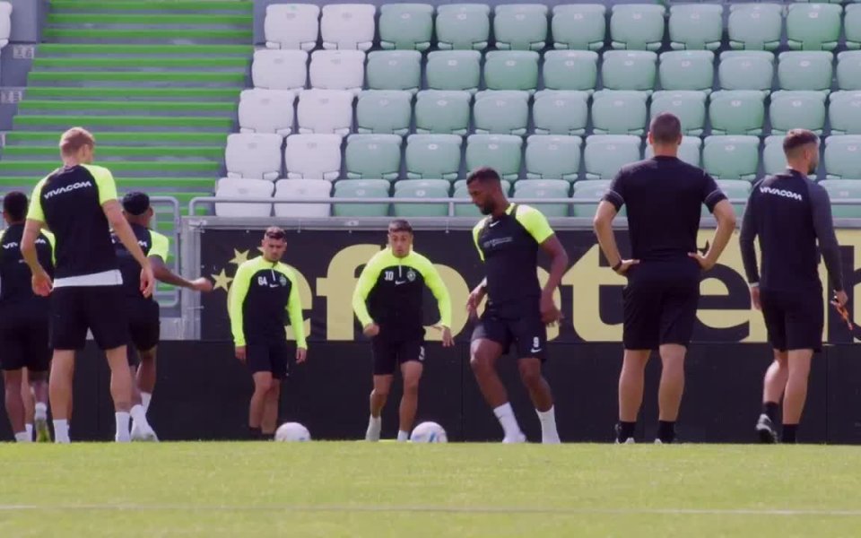 Шампионът Лудогорец проведе последната си тренировка преди предстоящия мач от