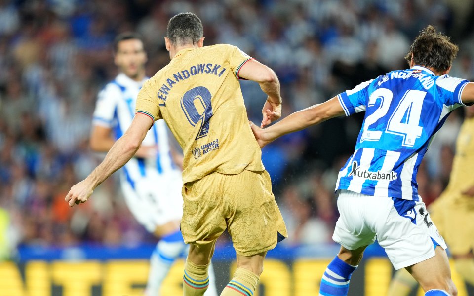 Реал Сосиедад и Барселона играят при резултат 1:1 в последен двубой