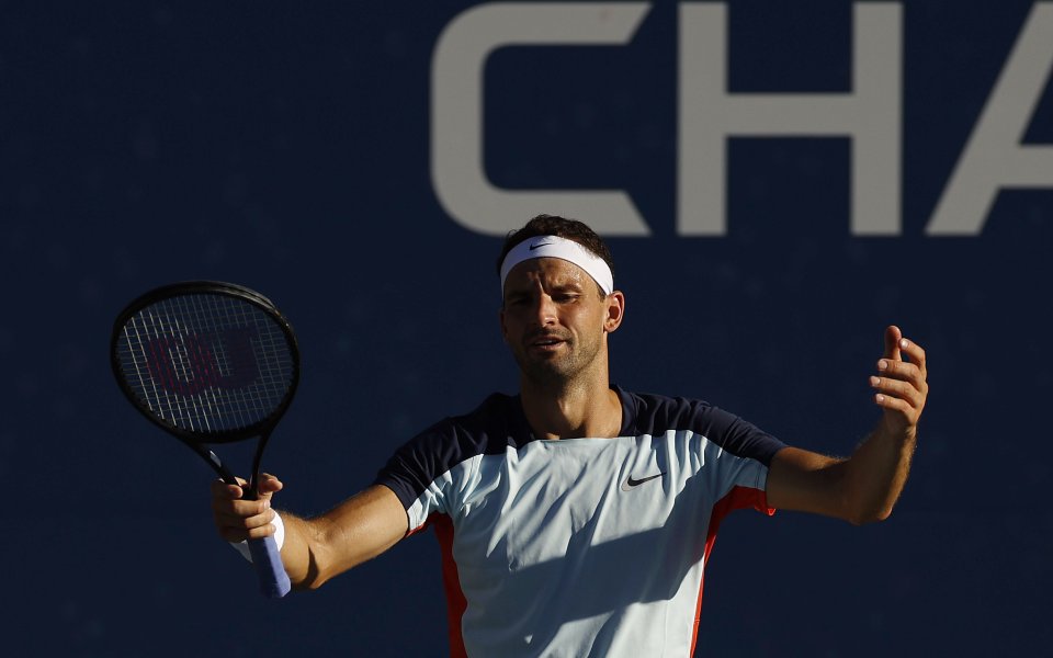 Григор Димитров - Брендън Накашима 0:3 сета [6:7 (5), 5:7, 3:6] / US Open, втори кръг, 01.09.2022 г. - Getty