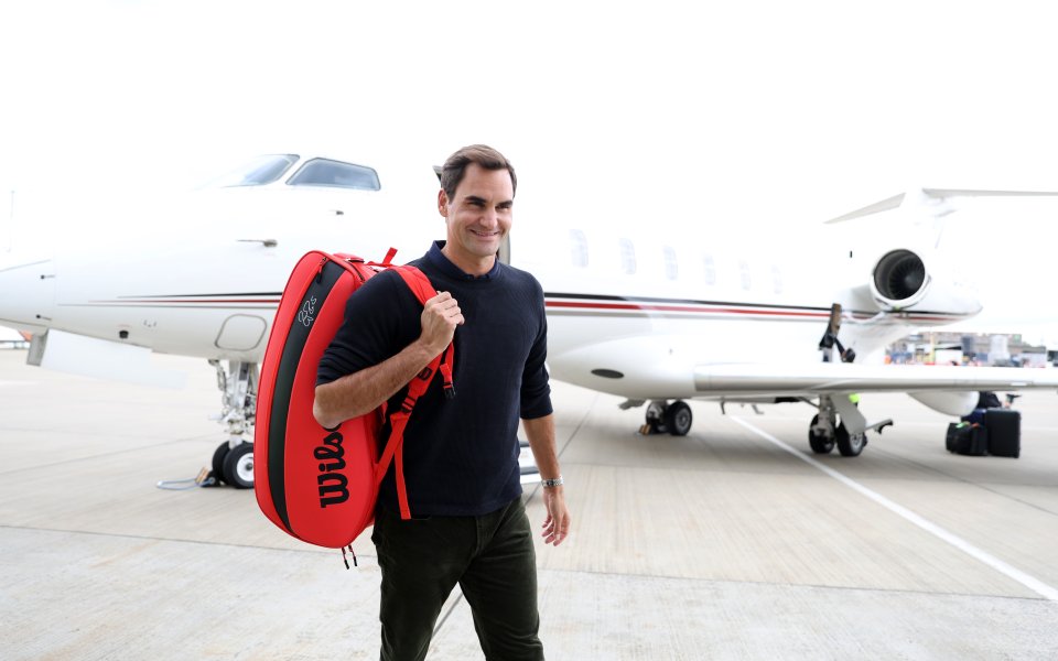 Роджър Федерер пристигна в Лондон, където тази седмица ще се