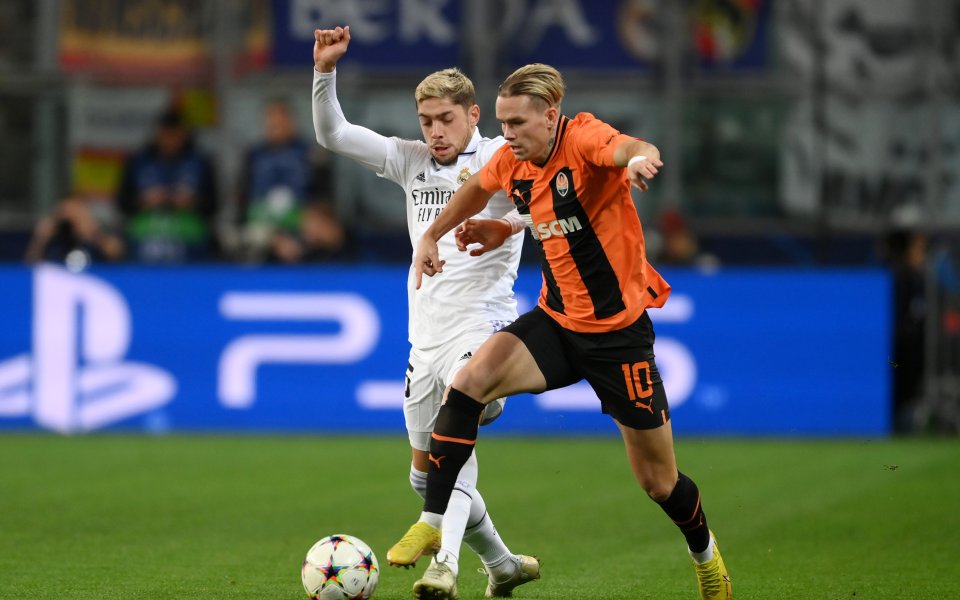 Шахтьор Донецк и Реал Мадрид играят при резултат 0:0 в двубой