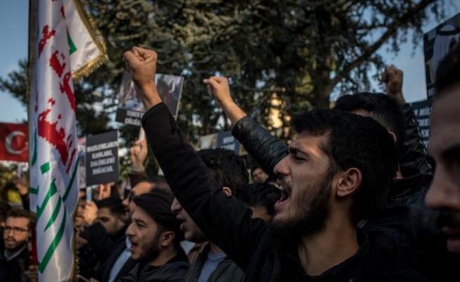 Протест в Истанбул в подкрепа на ситуацията в Йемен