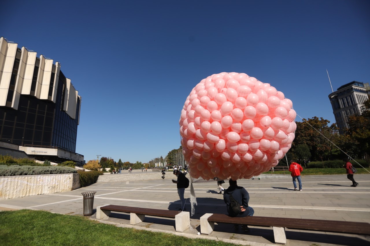<p>В градинката на НДК бяха пуснати традиционните 1200 розови балона в памет на жените, загубили битката с рака на гърдата. На събитието присъстваха кметът на София Йорданка Фандъкова и Дончо Барбалов</p>