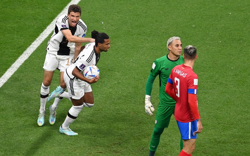 Авторът на първия гол за Германия – Серж Гнабри, е