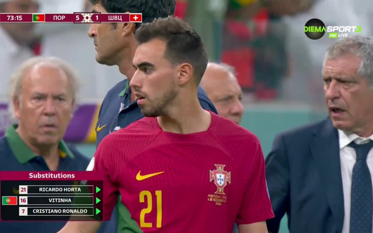Португалските фенове приветстваха влизането в игра на Роналдо