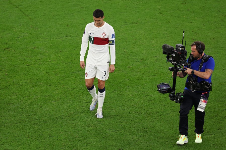 Кристиано Роналдо не сдържа сълзите си след загубата от Мароко1