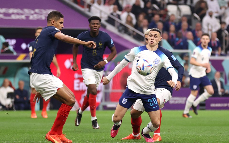 Отборите на Англия и Франция играят при 0:1 в четвъртфинален