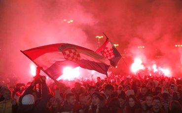 Феновете на Хърватия в Загреб отпразнуваха подобаващо звучния успех на