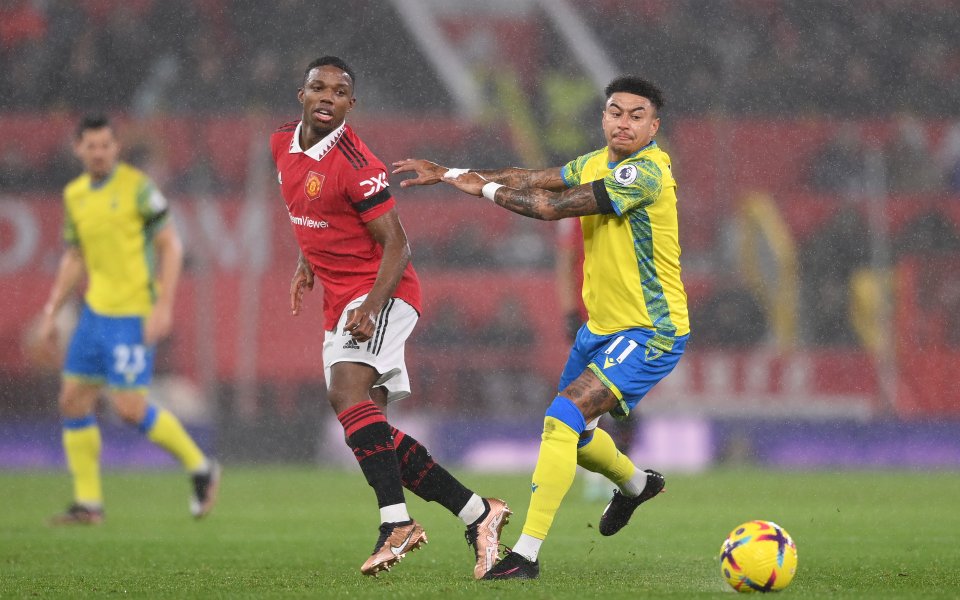 Отборите на Манчестър Юнайтед и Нотингам Форест играят при резултат