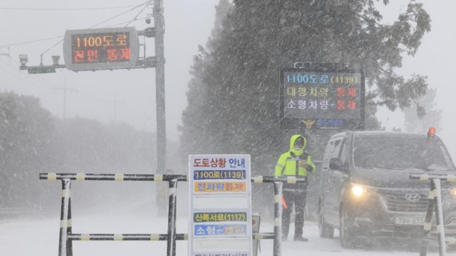 Южна Корея: Обилни снеговалежи и минусови температури (СНИМКИ)