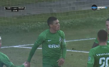 Отборът на Лудогорец води с 1:0 на Динамо Тбилиси след