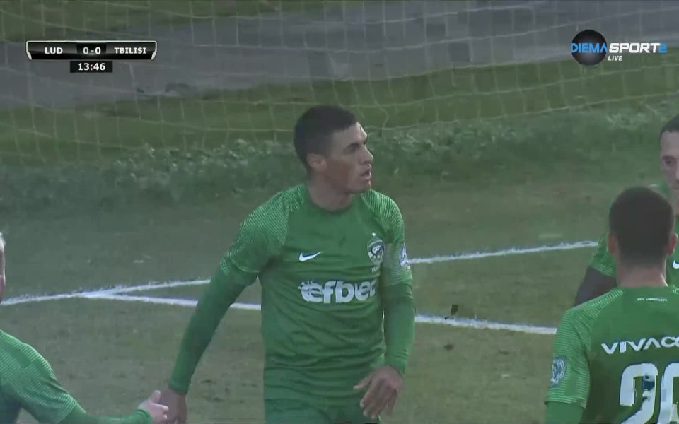 Отборът на Лудогорец води с 1:0 на Динамо Тбилиси след