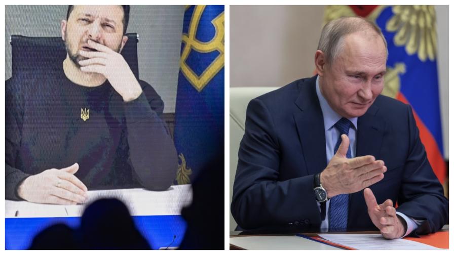 От една година във война, Зеленски не се поддава на Путин въпреки превъзходството