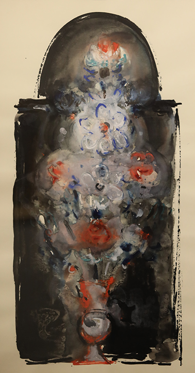 <p>От букети във вази и цветни клонки израстват до Дървото на живота в загатнати ниши до интериори, напомнящи помпеанската живопис.</p>