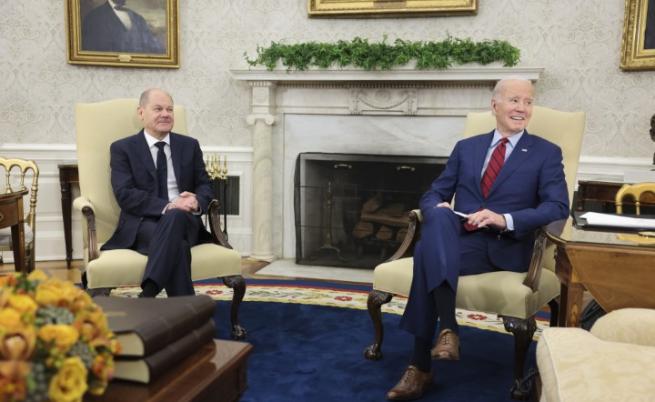 Лична среща в Белия дом: Какво обсъдиха Байдън и Шолц