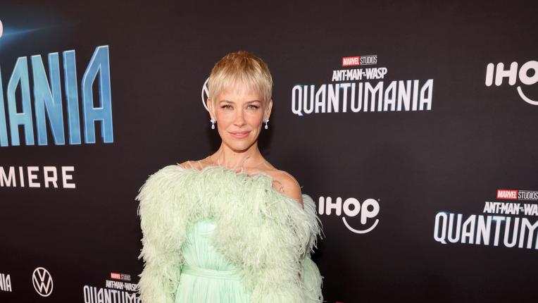  Еванджелин Лили на международната премиера на „ Ант-Мен и Осата: Квантомания “ 