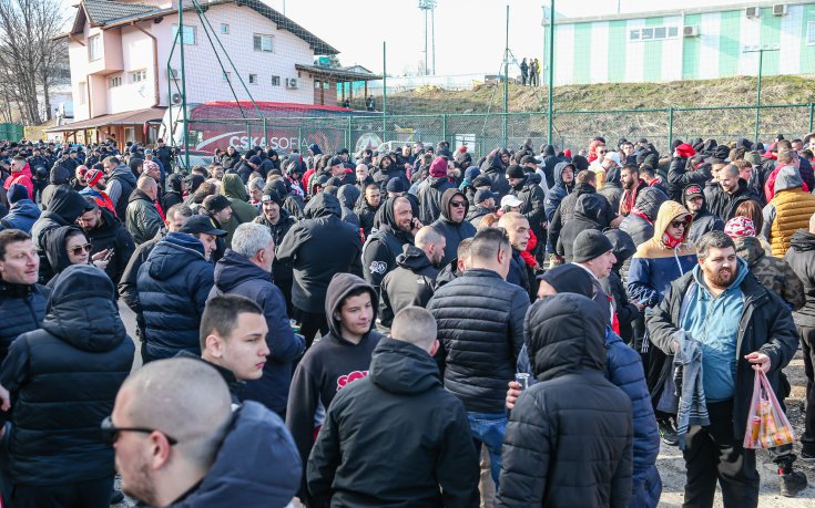 Феновете на ЦСКА се върнаха в Бистрица и изпълниха обещанието си
