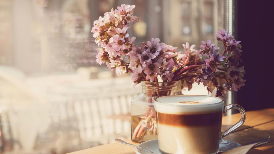 кафе цветя