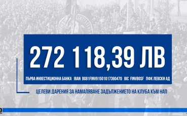 От Левски обявиха колко са събраните средства в кампанията в