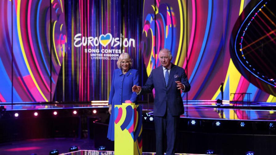 Чарлз III откри сцената на конкурса „Евровизия“ в Ливърпул (СНИМКИ/ВИДЕО)