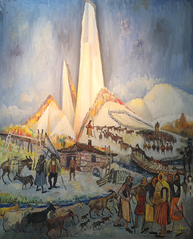 <p>Кошари край Карланово</p>

<p>Първият продължава до 1951 г., когато художникът получава инсулт, вследствие на който дясната половина на тялото му остава парализирана. Това, обаче, не го спира да рисува с лявата ръка, което му помага да изяви други страни на своята чувствителност.</p>