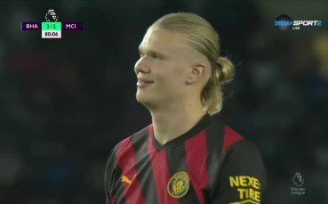 В 79 а минута Коул Палмър достави страхотно подаване на Халанд който