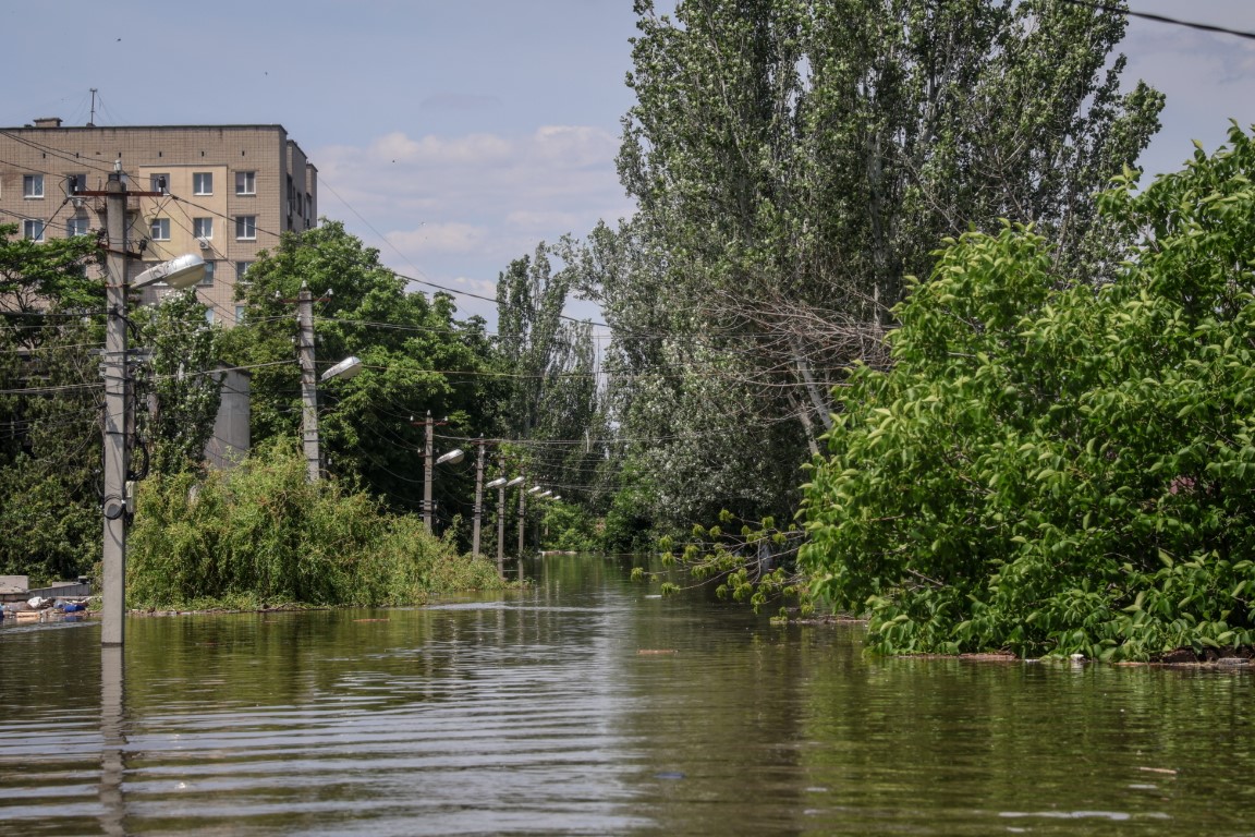 <p>Наводненият Херсон.</p>