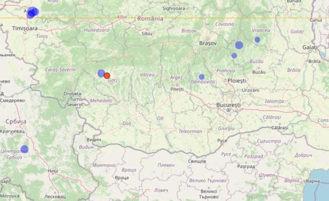 Земетресението е усетено в 8:26 ч. българско време
