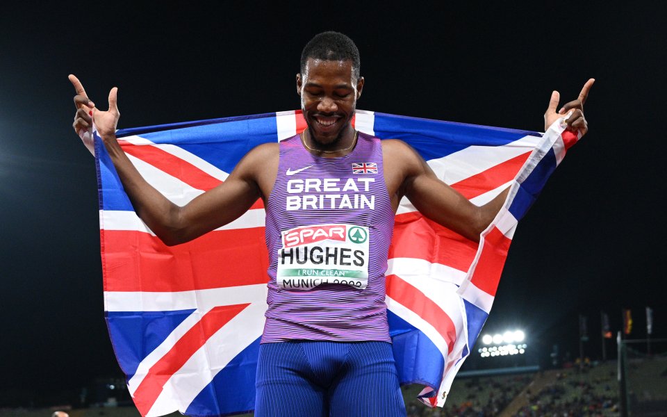 Зарнел Хюз постави нов рекорд на Великобритания в спринта на 100 метра