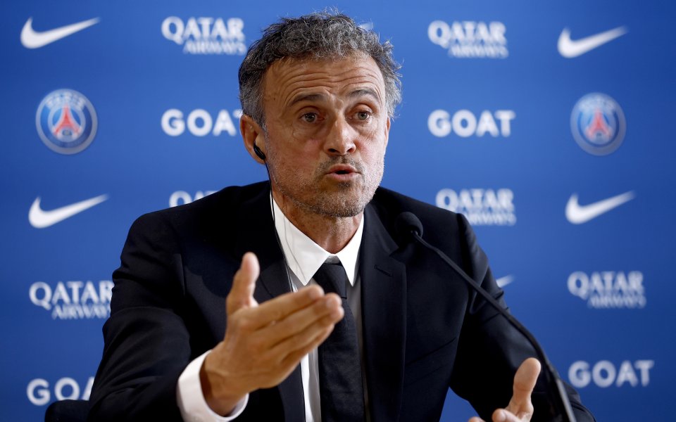 Наставникът на Пари Сен Жермен Луис Енрике говори преди мача