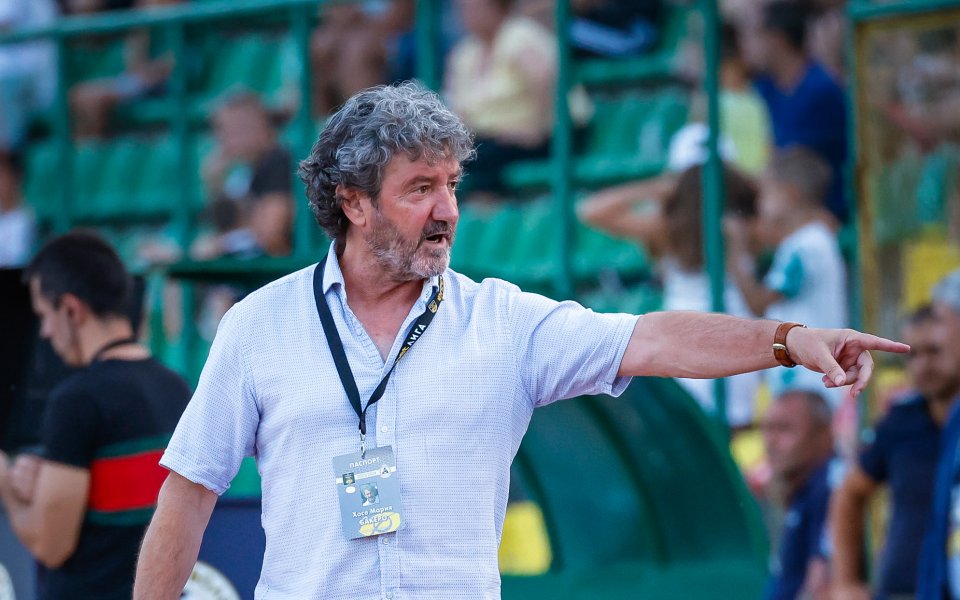 Наставникът на Славия - Хосе Мари Бакеро, не остана доволен