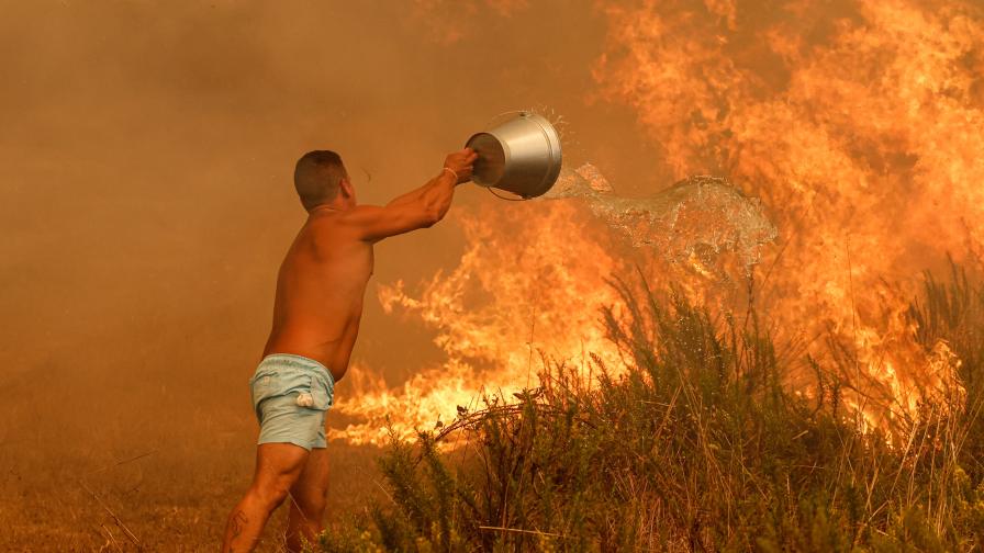 Голям пожар бушува край харманлийското село Шишманово