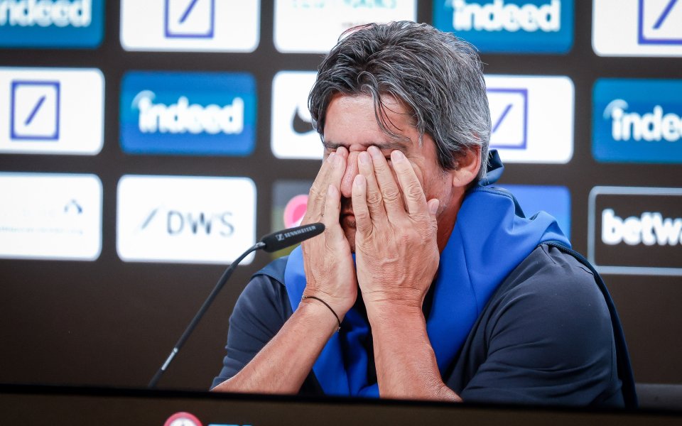 Пресконференция на Левски преди Айнтрахт Франкфурт