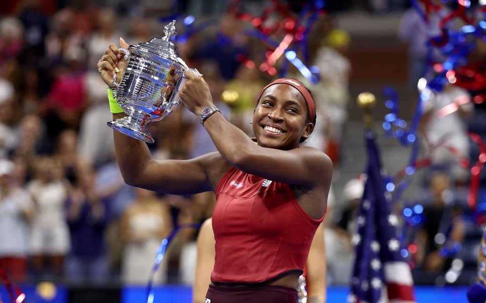 Награждаване на Кори Гоф като шампионка на US Open, 10.09.2023 г.