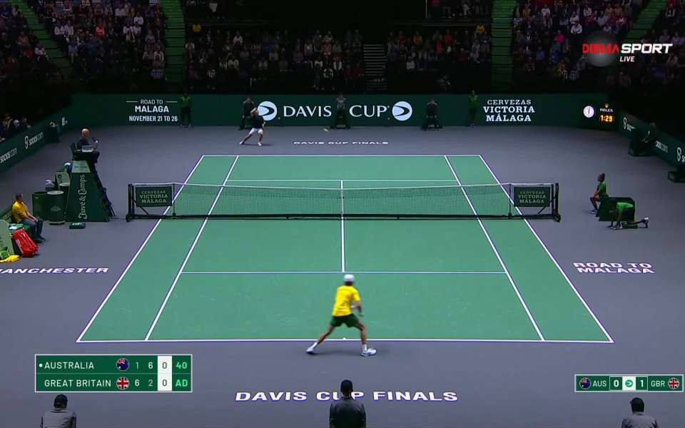 Великобритания взе втора победа срещу Австралия.  Даниъл Еванс надви Алекс