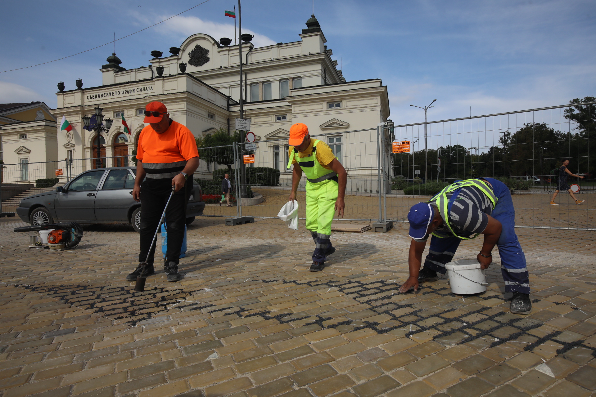 <p>Проверка на ремонта на жълтите павета.</p>