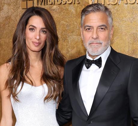 Близнаците на Джордж Клуни и Амал Клуни с родители известни