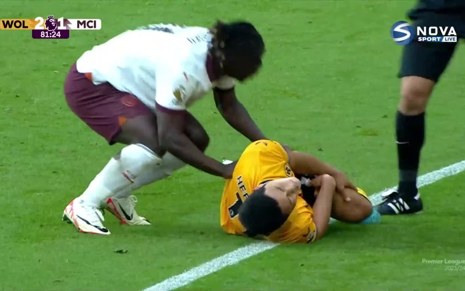 Десетина минути преди края на редовното време на Уулвърхемптън Уондърърс