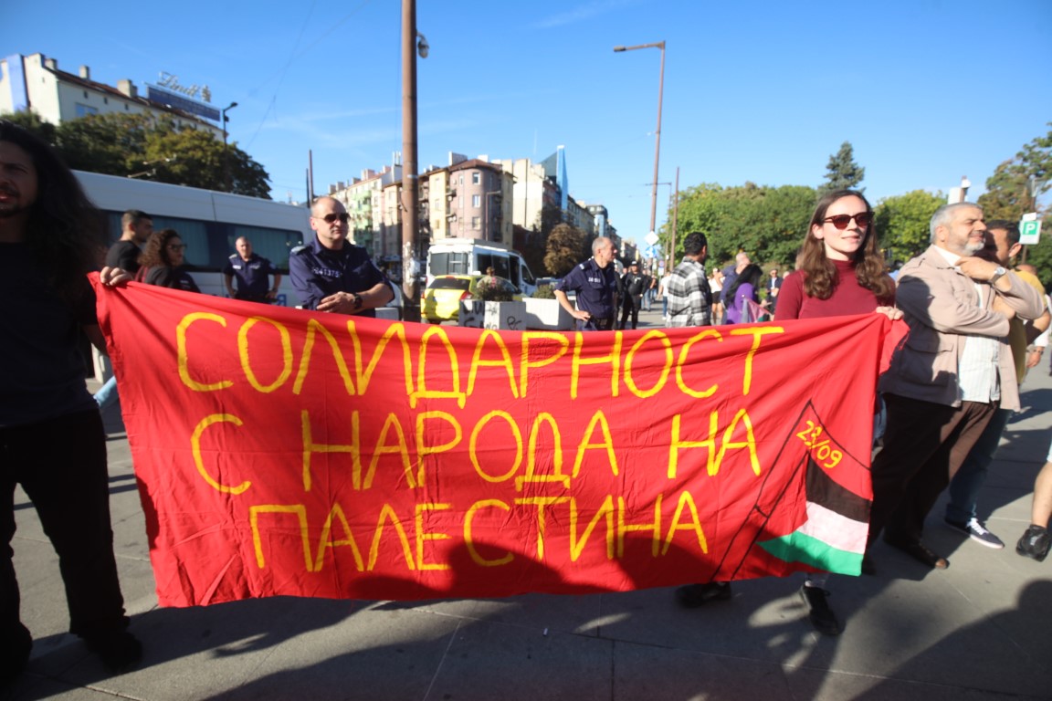 <p>Шествие в София за солидарност с палестинците</p>