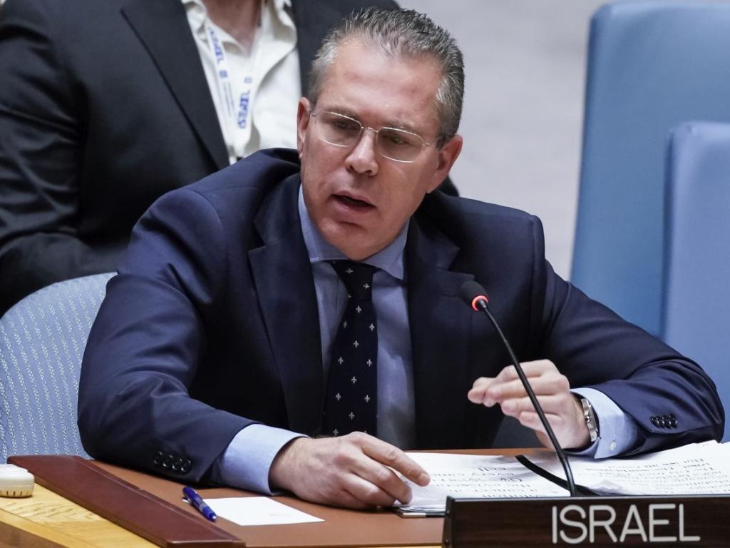Постоянният представител на Израел в ООН Джилад Ердан заяви че