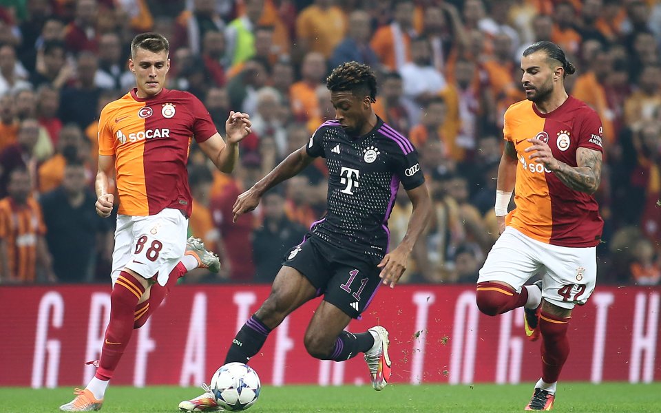 Галатасарай и Байерн Мюнхен играят при 1:2 в мач от