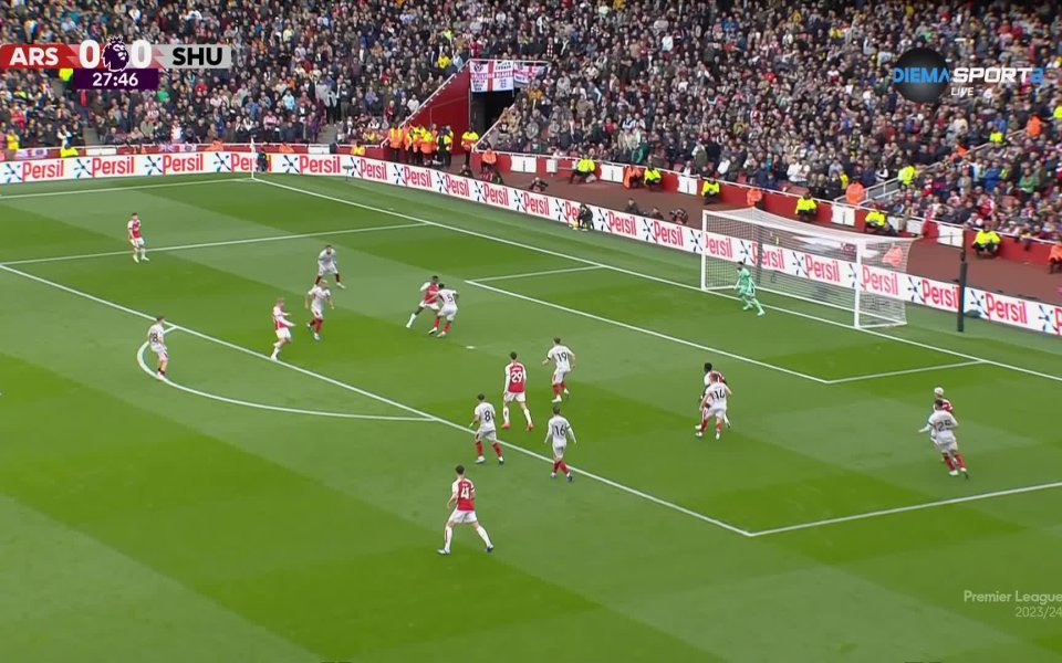 Отборът на Арсенал поведе на Шефийлд Юнайтед с точен изстрел