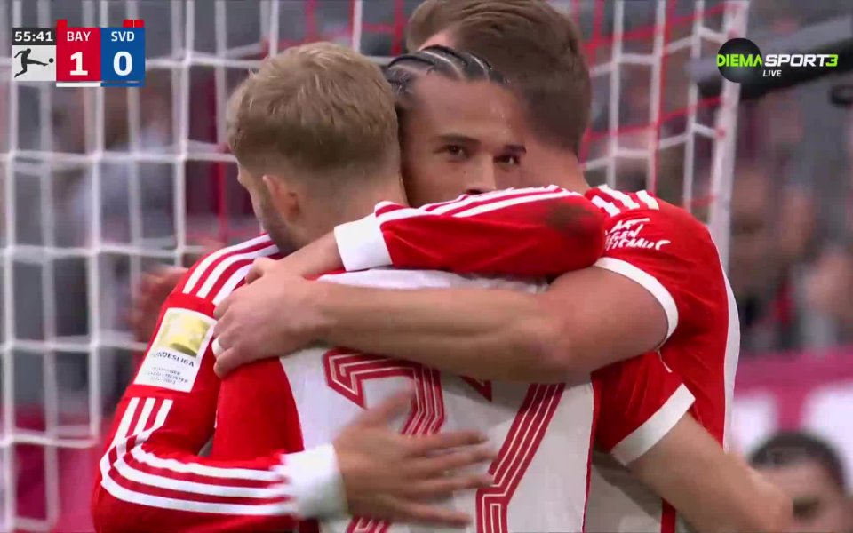 Лирой Сане вкара за 2:0 срещу Дармщат. Крилото се разписа