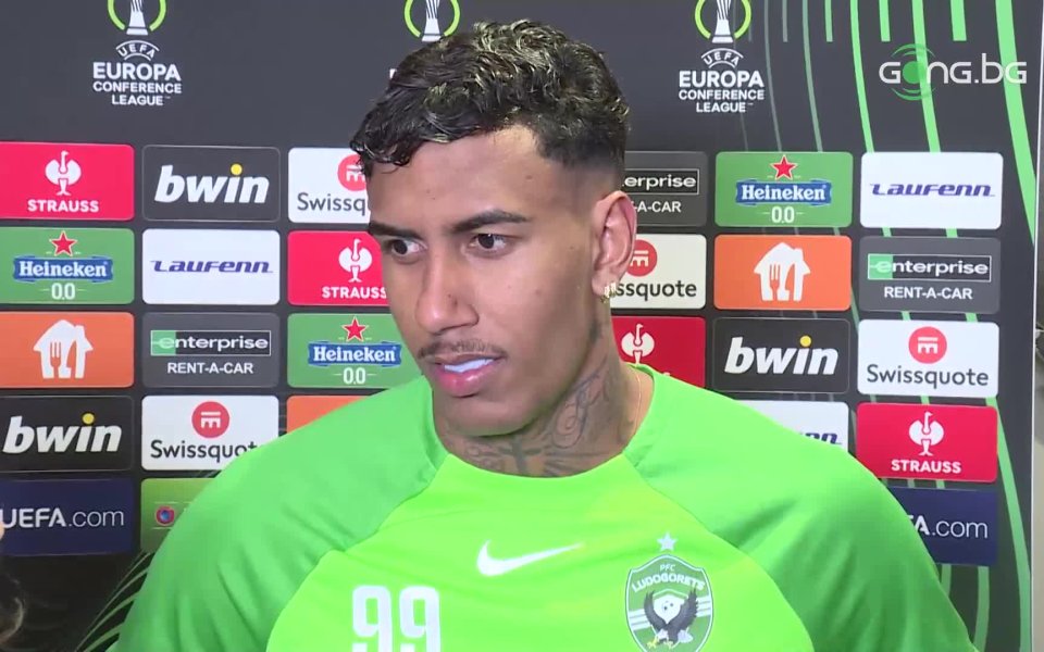Нападателят на Лудогорец Руан Крус вкара втория гол при победата