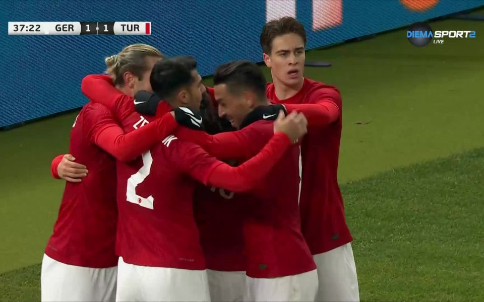 Ферди Кадиоглу възстанови равенството в 38-ата минута, след като овладя