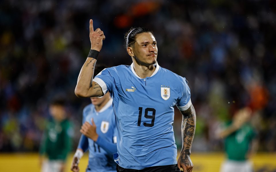 Дарвин Нунес отбеляза два гола, а Уругвай продължи силната си