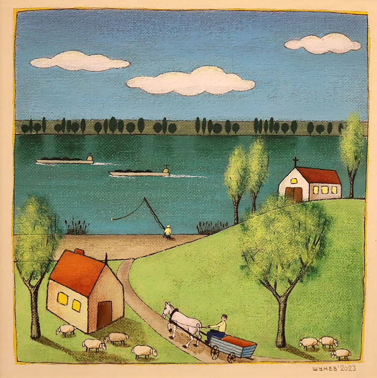 <p>Петдесетата самостоятелна изложба на художника наивист - Владимир Шунев</p>