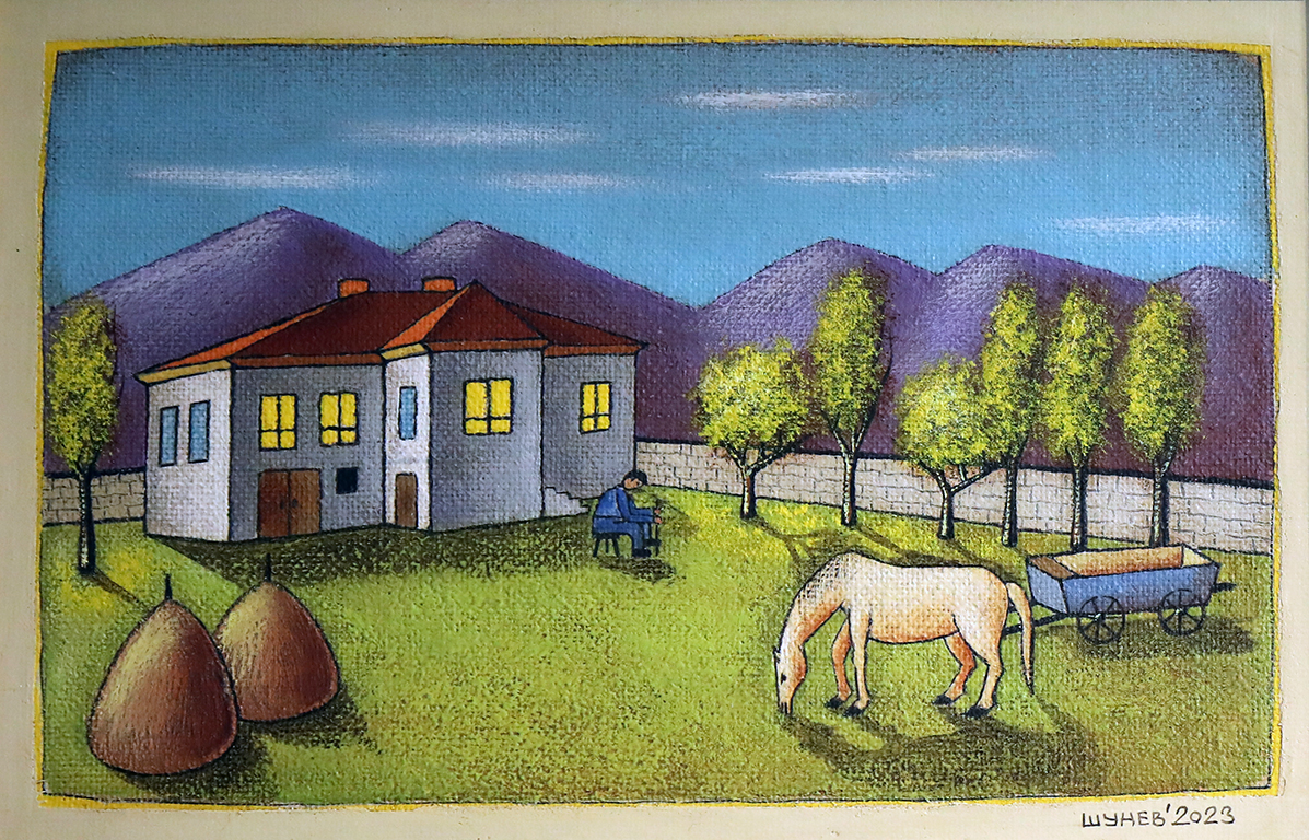 <p>Петдесетата самостоятелна изложба на художника наивист - Владимир Шунев</p>